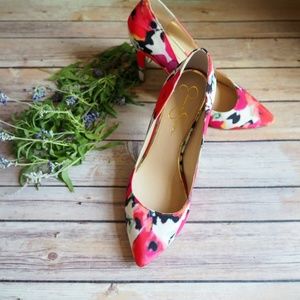 Jessica Simpson - Floral fabric spike heels - 10M